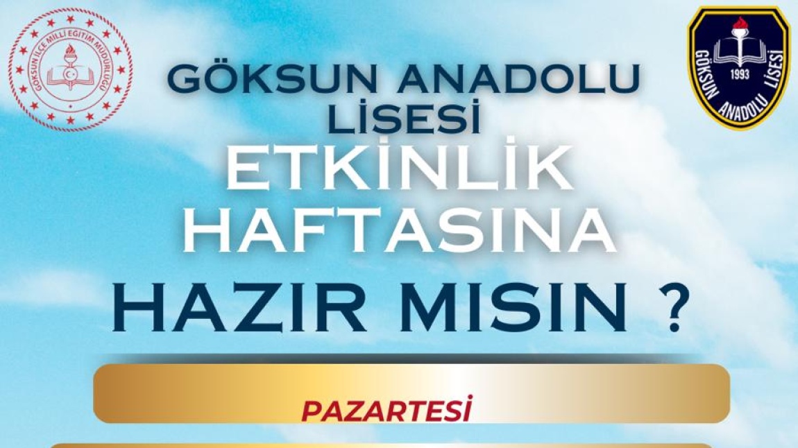 SOSYAL ETKİNLİK HAFTASINA HAZIR MISIN?